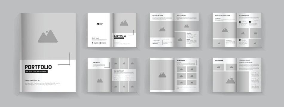 12 page interior catalogue template minimalist design
