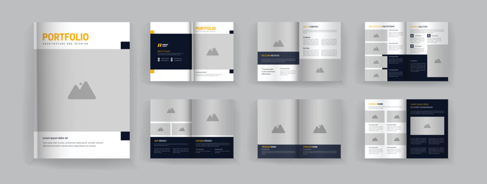 12 page interior catalogue template minimalist design
