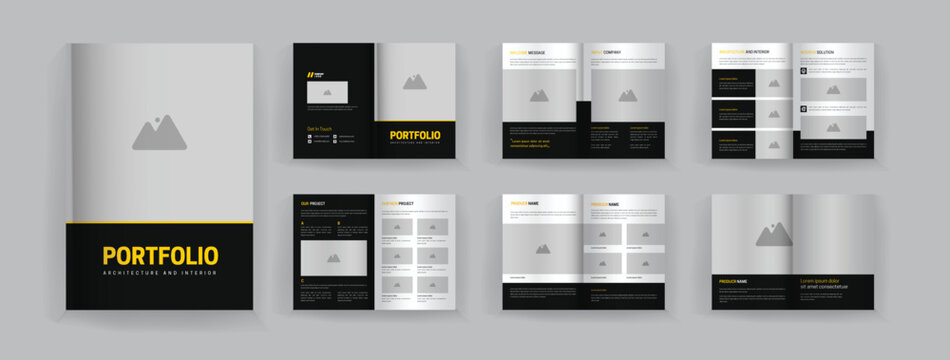 12 page interior catalogue template minimalist design