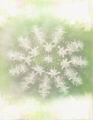 Snowflake background beautiful art watercolor block print design for poster, invitations, papers, wallpaper in winter colors and soft pastels. - 548020641