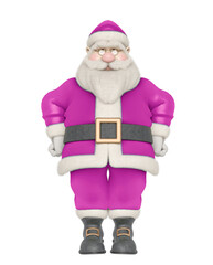 santa claus on hand on hips pose and doing a super pose