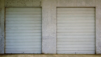 Fototapeta premium trade industrial metal shutters as a background