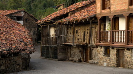 Small houses in Picos de Europa, Spain