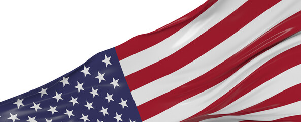 Obraz premium American flag on grey background. Copy space