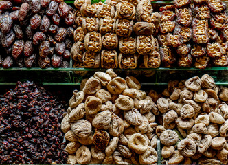 Dried fruits on the market