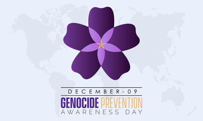 Vector illustration design concept of Genocide Prevention Day or Remember the Victims Prevent Genocide observed on December 9