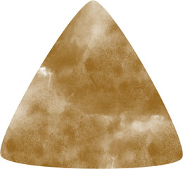 Brown watercolor rounded triangle