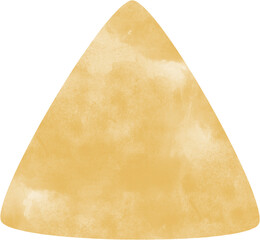 Beige watercolor rounded triangle