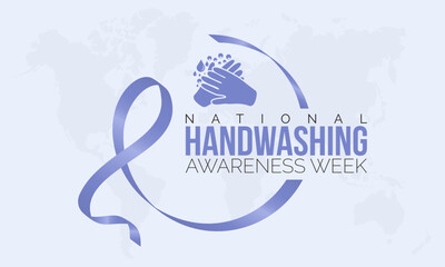 Vector illustration design concept of National Hand washing Awareness Week observed on December