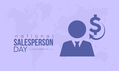 Vector illustration design concept of National Salesperson Day observed on December 10