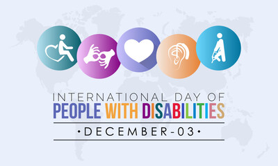 Vector illustration design concept of International Day of People or Person with Disabilities observed on December 3 - Powered by Adobe