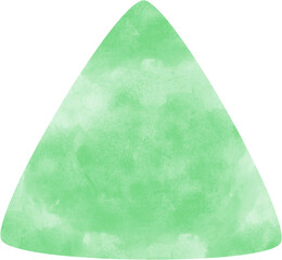 Emerald watercolor rounded triangle