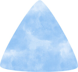 Light blue watercolor rounded triangle