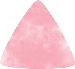 Pink watercolor rounded triangle
