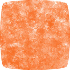 Orange watercolor rounded square 