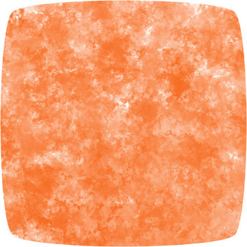 Orange watercolor rounded square 