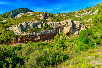 The spectacular Gorges du Congoust in the South of France near the village of Camplong d'Aude
