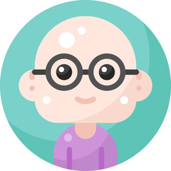 Male avatar profile flat icon