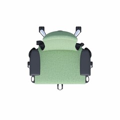 office chair isolated on white background, interior furniture, 3D illustration, cg render