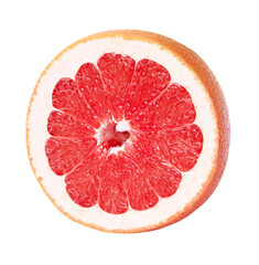 Half of a grapefruit on a white backgroundwhite background