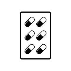 Pill icon vector logo design template