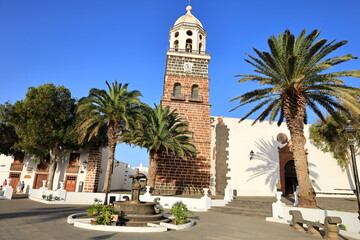 Parish church of Teguise located in the center of the island of Lanzarote 