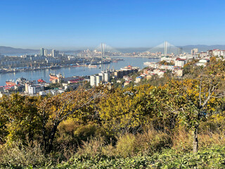 Fototapeta premium Sunny October in Vladivostok. Russia