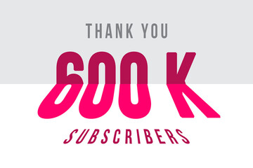600 K  subscribers celebration greeting banner with Tiled Design
