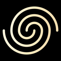 Pastel gradient decorative spiral. Vector illustration.