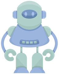 cute cartoon robot character illustration