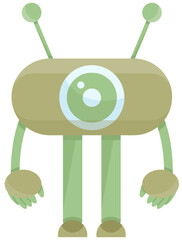 cute cartoon robot character illustration