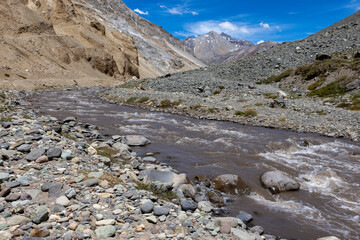 Traveling the Cajon del Maipo near Santiago, Chile