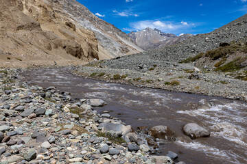 Traveling the Cajon del Maipo near Santiago, Chile