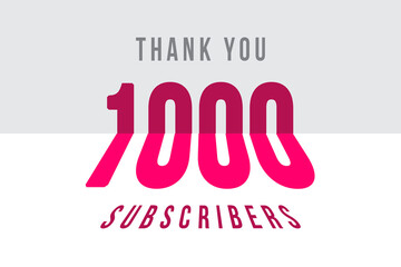 1000 subscribers celebration greeting banner with Tiled Design