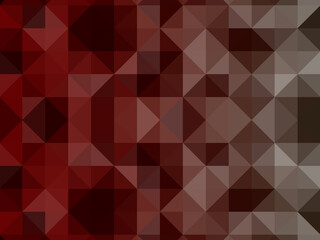 Fototapeta premium The background is in dark red tones. Multicolored pixel background. Abstract texture of triangles, mosaic pattern.