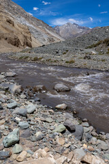Traveling the Cajon del Maipo near Santiago, Chile