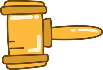 gavel doodle illustration