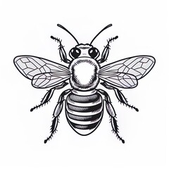 Hand drawn bee outline