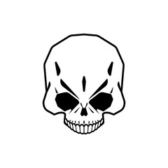 Skull scary isolated. Head skeleton Vector illustration