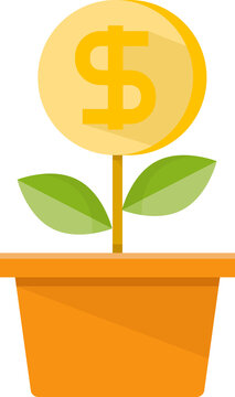 dollar coin seed for investing concept icno