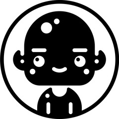 Male avatar profile glyph solid icon