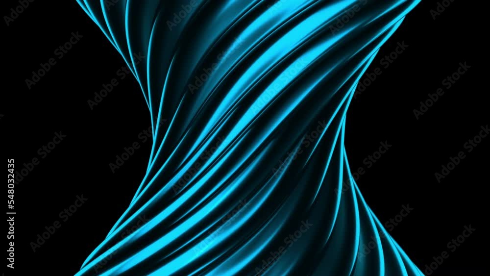 Poster abstract futuristic background with blue wavy shape animation. 3d surface motion texture for innovat