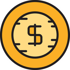 Obraz premium dollar coin icon
