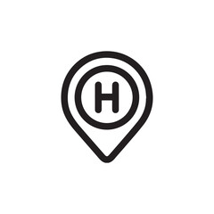 hotel icon vector sign symbol