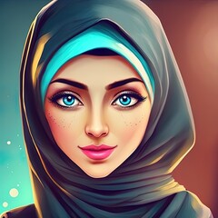 Naklejka premium Muslim avatar