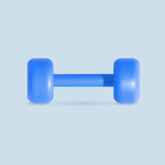 3d Dumbbells Set, Realistic Detailed Close Up View Isolated on White Background. Sport Element of Fitness Dumbbell, Vector