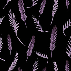 Watercolor purple flowers clipart. Floral clip art. Handmade illustration for greeting cards, wallpaper, stationery, fabric, wedding card. Flower pattern.