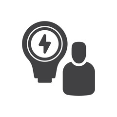 Business idea and strategy icon sign symbol