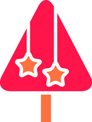 Obraz premium decorative Christmas tree illustration