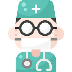 Doctor professional career avatar profile flat icon
